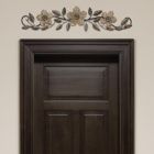 Alternate image 2 for HomeRoots Home Decor Floral and Espresso Wood Over The Door Metal Wall Decor - 321060