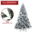 Alternate image 2 for Casafield Realistic Snow-Flocked Pine Artificial Holiday Christmas Tree with Sturdy Metal Stand