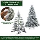 Alternate image 3 for Casafield Realistic Snow-Flocked Pine Artificial Holiday Christmas Tree with Sturdy Metal Stand