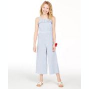Charter Club Big Girls Mommy & Me Seersucker Jumpsuit Blue Size Small