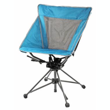 Garden Elements Tall Back Swivel Camping Chair, Mesh Seat, Teal (Pack of 1). View a larger version of this product image.