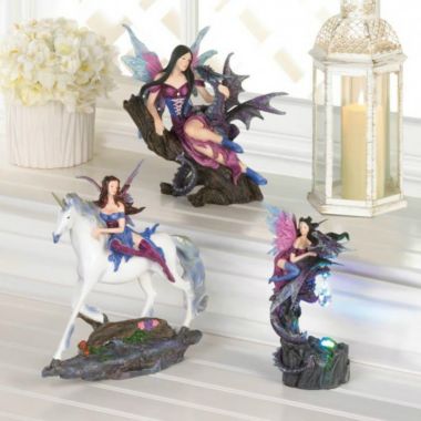 Dragon Crest Light Up Fairy & Dragon Figurine. View a larger version of this product image.
