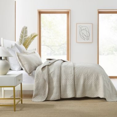 MarCielo 3-Piece 100% Cotton Oversized Bedspread Set Coverlet Set Lightweight Quilt Set Embroidery Farmhouse Bedding Set TF. View a larger version of this product image.