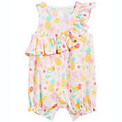 First Impressions Baby Girl&#39;s Tropical Fruit Print Cotton Romper White Size 3-6MOS