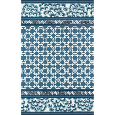 Madcap Cottage Under A Loggia Area Rug, Navy, 2'3" X 8' Runner. View a larger version of this product image.