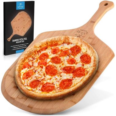 Zulay Kitchen Bamboo Wood Pizza Peel - Medium 12''. View a larger version of this product image.