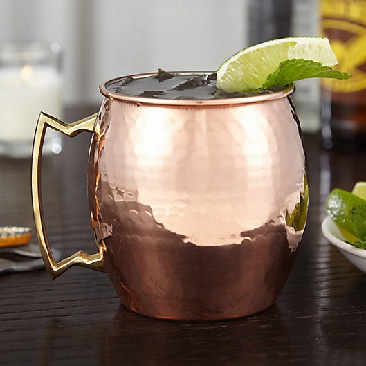 12 Hammered Copper Moscow Mule Mugs Handmade 100 Pure Copper Brass Handle Cup 