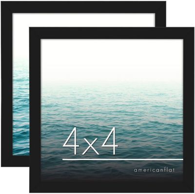 4x4 Photo Frame Blue Picture Frame Desktop Display Mount on The Wall 