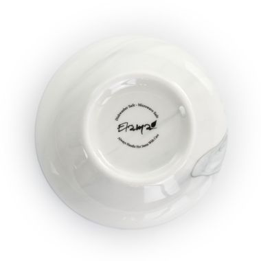 Elama Fine Marble 16 Piece Stoneware Dinnerware Set in Black and White. View a larger version of this product image.