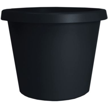 The HC Companies Prima Round Plastic In/Outdoor Flower Pot Planter, Black, 6 in. View a larger version of this product image.