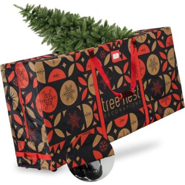 Tree Nest Rolling Christmas Tree Storage Bag, Stylish Canvas Christmas Tree Box for Artificial Disassembled Trees 7.5ft. View a larger version of this product image.