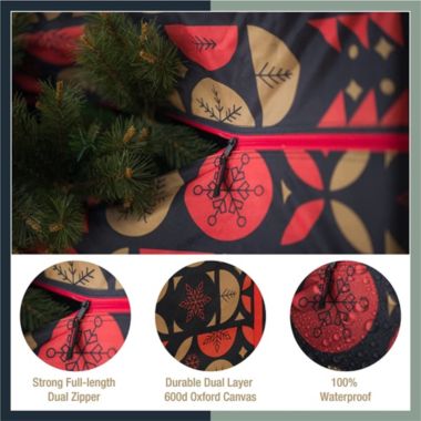 Tree Nest Rolling Christmas Tree Storage Bag, Stylish Canvas Christmas Tree Box for Artificial Disassembled Trees 7.5ft. View a larger version of this product image.