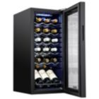 Alternate image 1 for SCHMECKE 18 Bottle Compressor Wine Cooler Refrigerator w/Lock - Large Freestanding Wine Cellar - 41f-64f Digital Temperature Control Wine Fridge For Red, White, Champagne or Sparkling Wine - Black