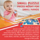 Alternate image 3 for Leo & Friends Underwater Kid's Puzzle, 48-Pieces for 3-Years-Old+   Promotes Dexterity, Problem-Solving, and Creativity   Durable Wooden Puzzle Kit, Educational Gift for Kids Ages 3-6