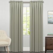 Sweet Home Collection   Ribcord Tailored Window Curtain Treatment Single Panel, 84" Long, Sage