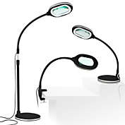 Lightview 3-in-1 LED Magnifying Lamp - 3 Diopter - Black
