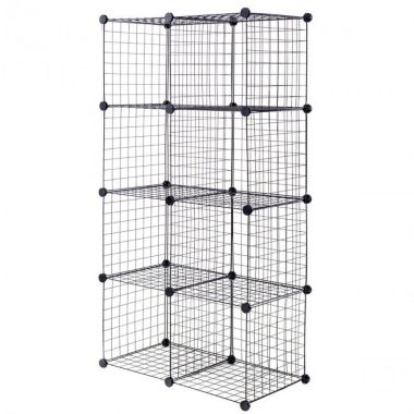 Hooya Imp.& Exp.  DIY 8 Cube Grid Wire Cube Shelves. View a larger version of this product image.