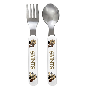BabyFanatic Fork And Spoon Pack - NFL New Orleans Saints - Officially Licensed Toddler & Baby Safe Set. View a larger version of this product image.