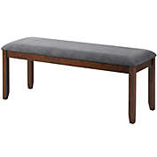 Slickblue Upholstered Entryway Bench Footstool with Wood Legs