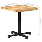 Alternate image 1 for vidaXL Bistro Table Square 27.6"x27.6"x29.5" Rough Mango Wood