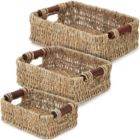 Alternate image 0 for Juvale Woven Wicker Baskets with Handles in 3 Sizes for Home Organization (3 Pack)