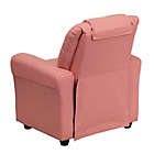 Alternate image 3 for Flash Furniture Contemporary Pink Vinyl Kids Recliner With Cup Holder And Headrest - Pink Vinyl