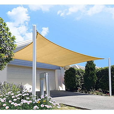 16' x12' Outdoor Patio Rectangle Sun Sail Shade Cover Canopy Top Shelter Rope 