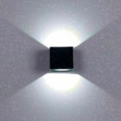 Kitcheniva 4-Piece White LED Wall Light Modern Up Down Sconce Lighting Lamp, Black