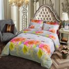 Alternate image 2 for Dolce Mela Home Decorative King Size Duvet Cover Set, 6 Piece Luxury Floral Bedding, Innocence Dm723K