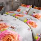 Alternate image 3 for Dolce Mela Home Decorative King Size Duvet Cover Set, 6 Piece Luxury Floral Bedding, Innocence Dm723K