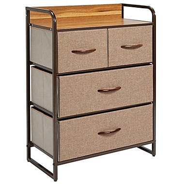 Mdesign Wide Dresser Storage Chest 4, 4 Drawer Wide Dresser