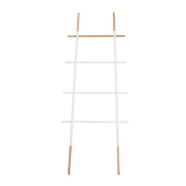 Innoka Decorative Blanket Ladder For Living Room Bedroom Bathroom, White. View a larger version of this product image.