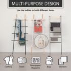 Alternate image 3 for Innoka Decorative Blanket Ladder For Living Room Bedroom Bathroom, White