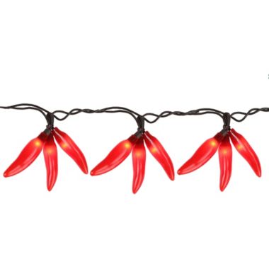 Northlight 36ct Orange Chili Pepper Clusters String Light Set, 7.5ft Brown Wire. View a larger version of this product image.