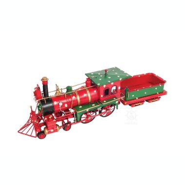 Old Modern Handicrafts Christmas Train Model Handmade Tin Metal Handmade. View a larger version of this product image.