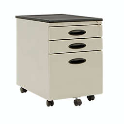 Calico Designs Durable Metal Mobile File Cabinet with 3-Locking Drawers Pre-Assembled (Except Casters) - Multicolor