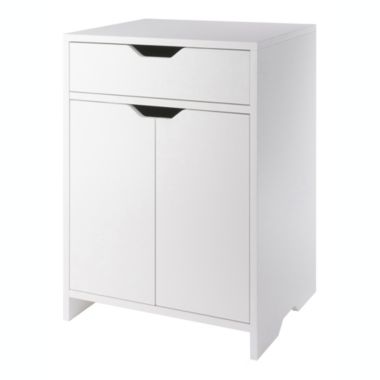 Winsome Nova 2-Shelf Storage Cabinet with 1-Drawer Storage Cabinet - White. View a larger version of this product image.