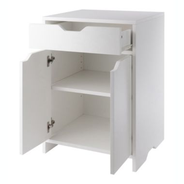 Winsome Nova 2-Shelf Storage Cabinet with 1-Drawer Storage Cabinet -  White. View a larger version of this product image.