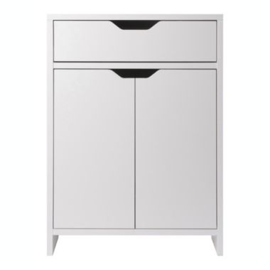 Winsome Nova 2-Shelf Storage Cabinet with 1-Drawer Storage Cabinet -  White. View a larger version of this product image.