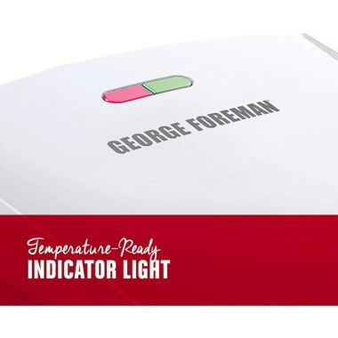 George Foreman 4 Serving Electric Indoor Grill and Panini Press in Silver. View a larger version of this product image.