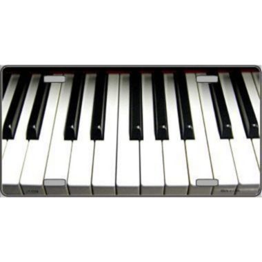 Smart Blonde Piano Keyboard Novelty Vanity Metal License Plate Tag Sign. View a larger version of this product image.