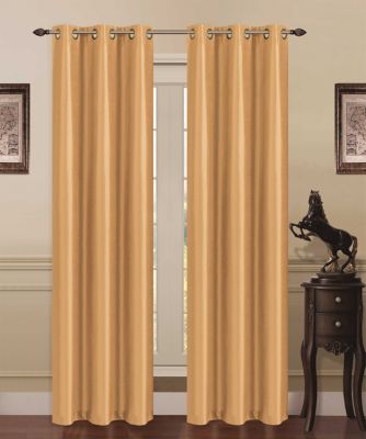 Solid Blackout Grommet Curtain Panels With Foam Backing (Set of 2)