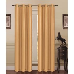 Solid Blackout Grommet Curtain Panels With Foam Backing (Set of 2)