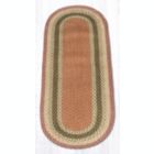 Alternate image 0 for Earth Rugs C-24 Olive / Burgundy / Gray Oval Braided Rug 2 Feet X 6 Feet