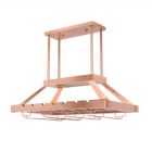 Alternate image 0 for Elegant Designs 2 Light LED Overhead Wine Rack, Copper