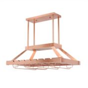 Elegant Designs 2 Light LED Overhead Wine Rack, Copper