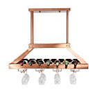 Alternate image 1 for Elegant Designs 2 Light LED Overhead Wine Rack, Copper