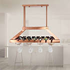 Alternate image 3 for Elegant Designs 2 Light LED Overhead Wine Rack, Copper
