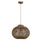 Alternate image 0 for ELE Light & Decor Arya 1-Light Brown Pendant Design Pendant Light with Rattan Shade