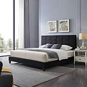 GDF Studio Madera Contemporary Upholstered King Bed Platform